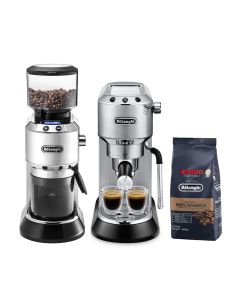 【福袋套裝優惠】De'Longhi Dedica Arte 半自動咖啡機 EC885 + Dedica 系列咖啡研磨器 KG521.M+ KIMBO 250g 咖啡豆 (DLSC612)
