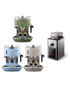 De'Longhi 意式早餐復古系列半自動咖啡機 ECOV311 + 咖啡研磨器 KG89