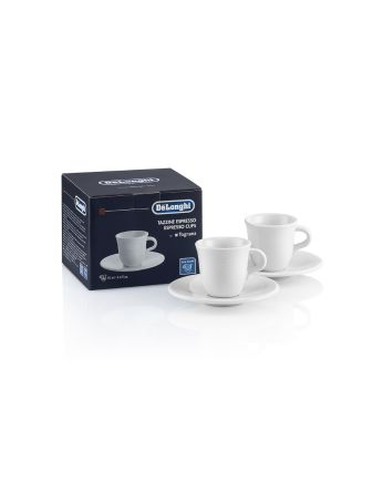 De'Longhi 白瓷 Espresso 杯連碟套裝 (DLSC308)