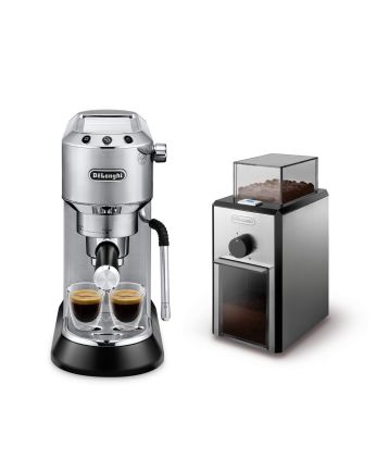 【套裝優惠】De'Longhi Dedica Arte 半自動咖啡機 EC885 + 咖啡研磨器 KG89