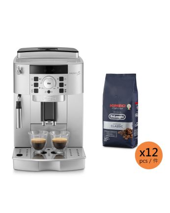 De'Longhi Magnifica S 系列全自動即磨咖啡機(ECAM22.110.SB) + 12包KIMBO 1kg咖啡豆 (口味隨機)