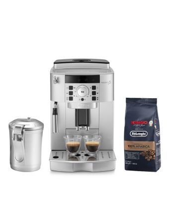 【福袋套裝優惠】De'Longhi Magnifica S 系列 全自動即磨咖啡機(ECAM22.110.SB) + 真空咖啡保鮮罐(DLSC068) + KIMBO 250g 咖啡豆 (DLSC612)