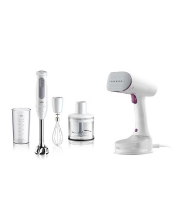 [限定套裝優惠] Braun MultiQuick 5 手提攪拌棒 MQ50236 + Braun QuickStyle 5 手提式蒸氣掛熨機 GS5011PU